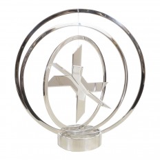 Kinetic polished chrome sculpture